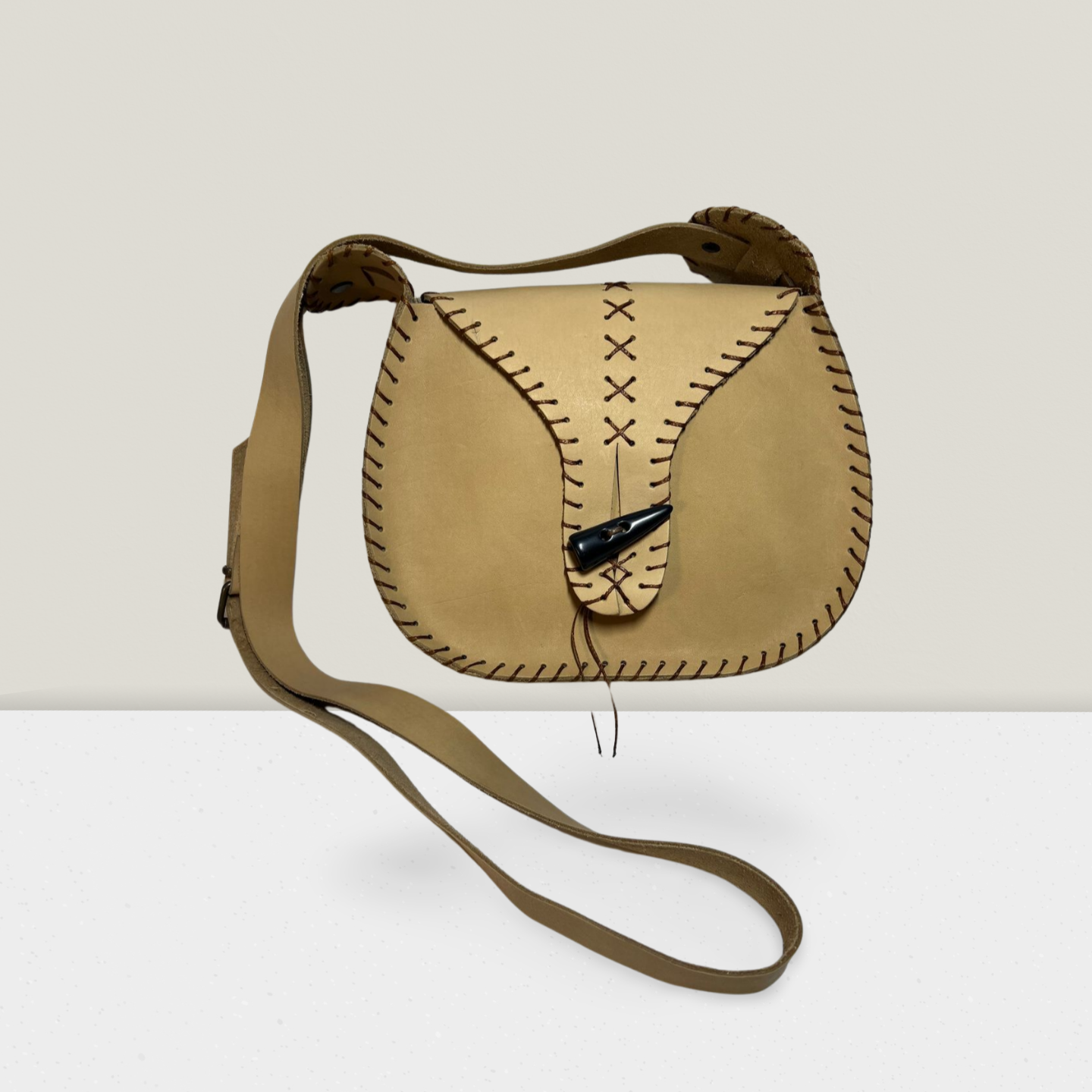 Tasche Leder Schultertasche Vintage Geldbörse Stil Echt Schulter Handmade