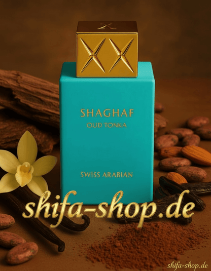 Swiss Arabian Shaghaf Oud Tonka Flakon Verpackung